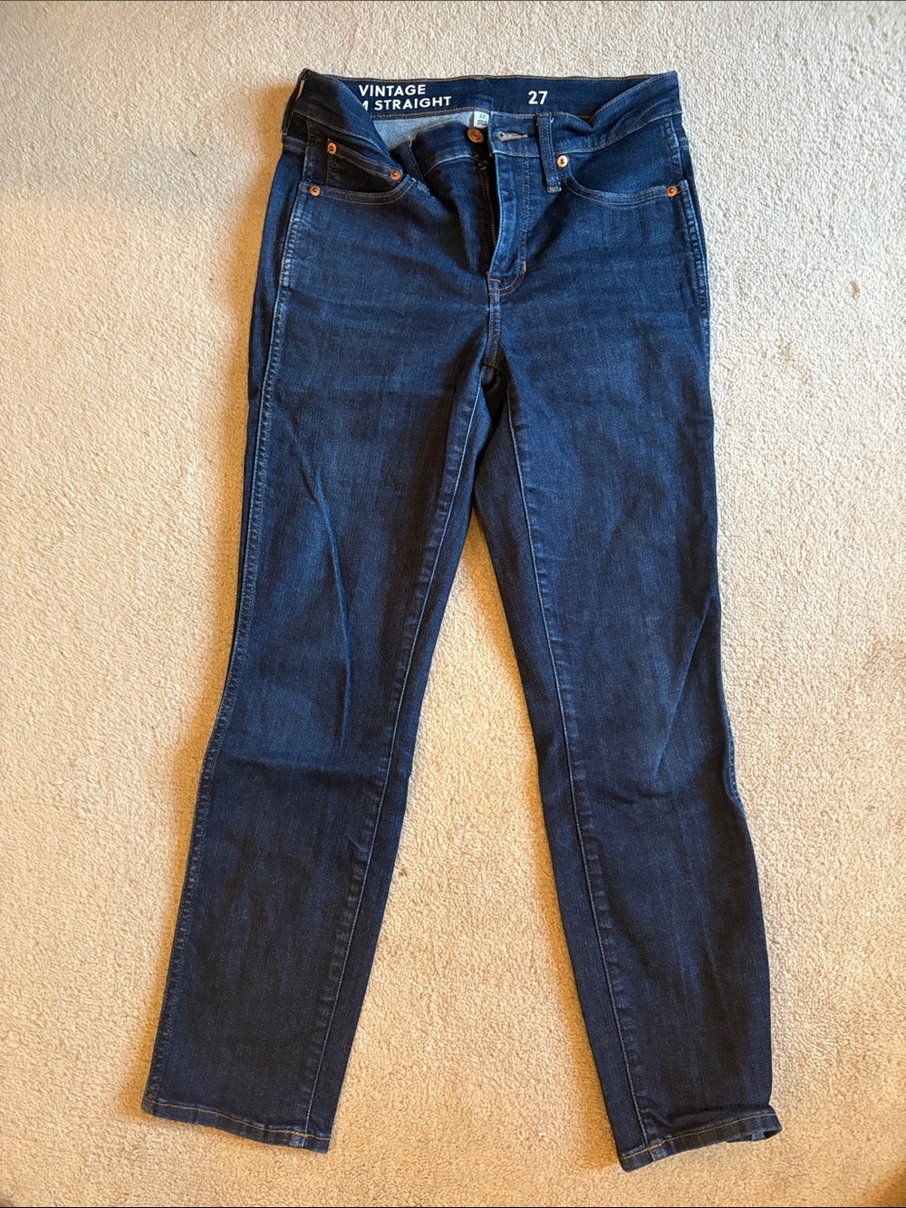 JCrew Vintage Slim Straight Jeans Size 27
